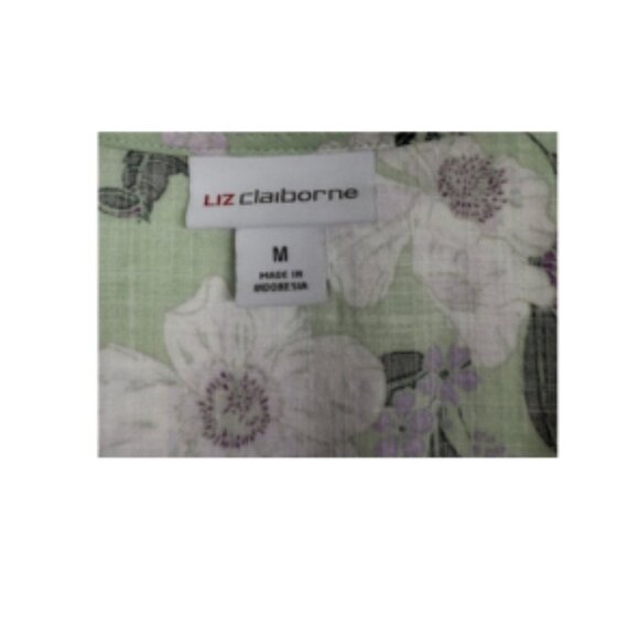 Liz Claiborne Floral Blouse Women's - Size Medium, NWT - Picture 8 of 9